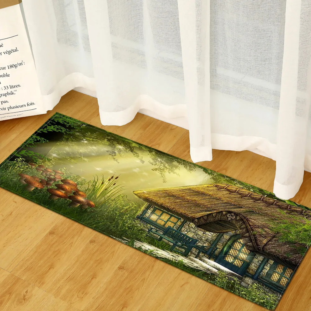 

Landscape Household Floor Mat Living Room Floor Kitchen Sofa Floor Mat Wardrobe Shoe Cabinet Floor Mat Long Floor Mat Decoration