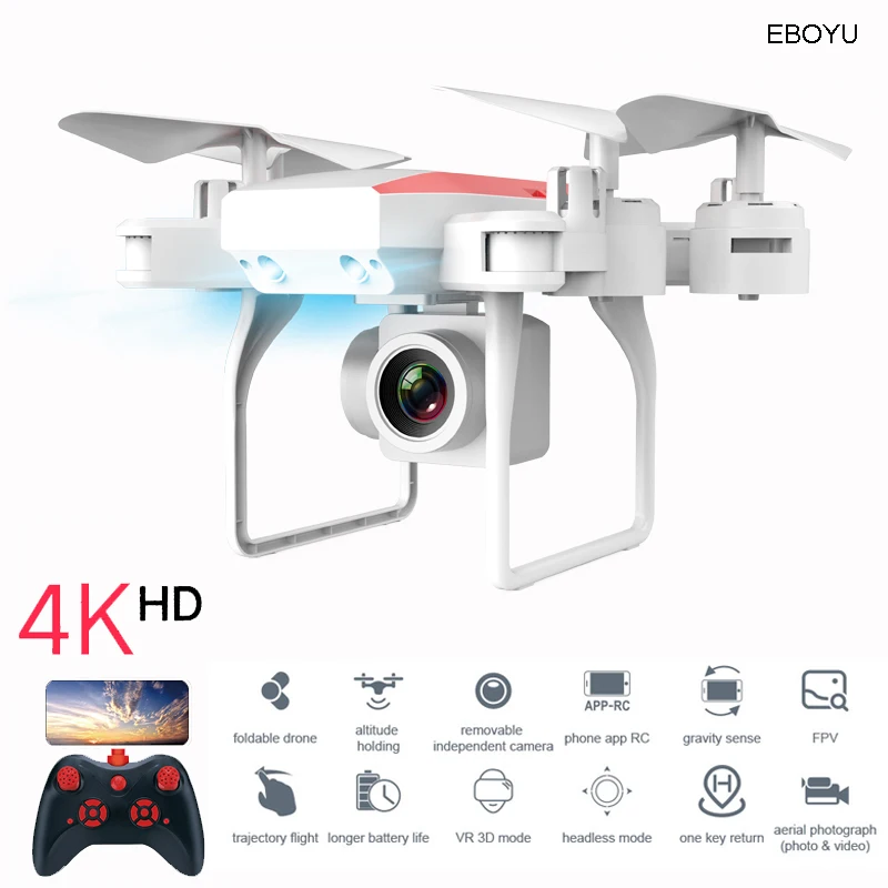 Квадрокоптер XKY KY606D 2 4 ГГц складной Радиоуправляемый Дрон селфи Wi Fi FPV 4K HD камера