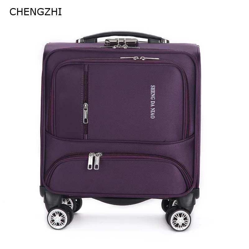 CHENGZHI 18 дюймов Сумка На Колесиках из ткани Оксфорд чемодан для мужчин деловой