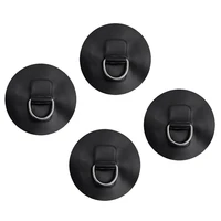 marine durable 4 pieces d ring pad patch for inflatable boat raft dinghy kayak black dinghy surfboard replacement accessories