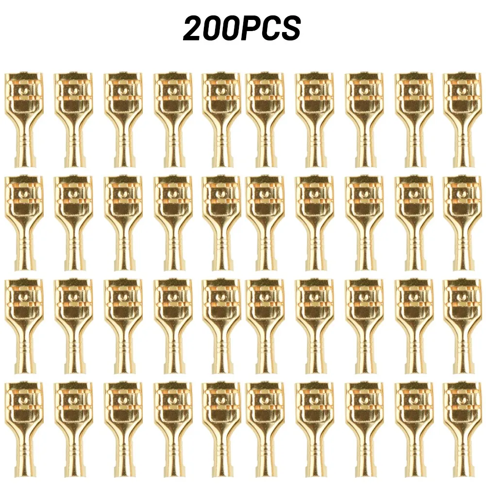 

Spade Crimp Connector Terminal Kit Terminals Wire Connectors 400pcs 6.3mm