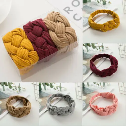 Citgeett Kid Girl Headband Twist Hairband Bow Knot Cross Tie Headwrap Hoop | Детская одежда и обувь