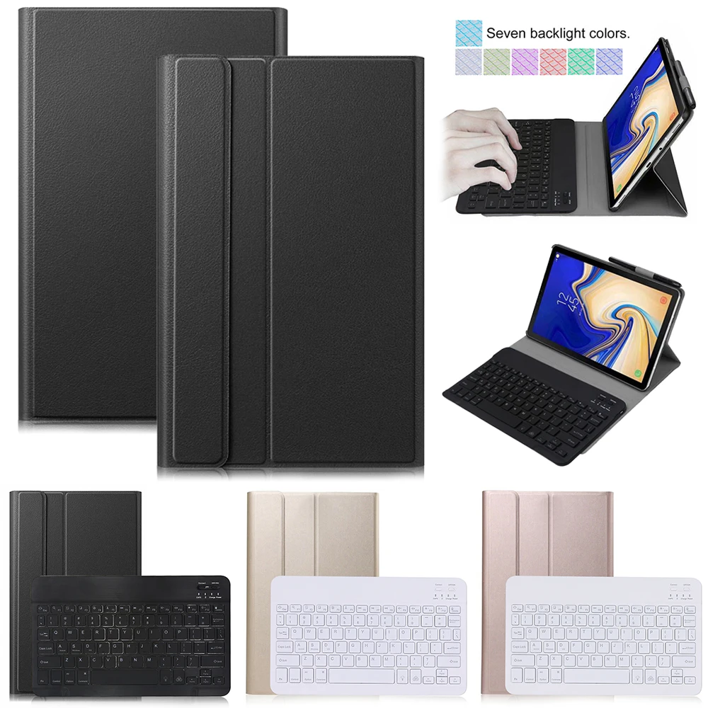 Shockproof Funda Case For Samsung Galaxy Tab A 10.1 inch 2019 SM-T510 T515 Bakclight Bluetooth Keyboard Tablet Cover | Компьютеры и