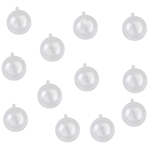 24pcs 24 шт., коробка для конфет, рождественские украшения, шар 6 см, прозрачная открытая пластиковая безделушка, украшение, Подарочная коробка, украшение - Цвет: 24pcs