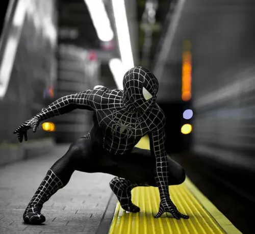 

FAKUNTN Costume The Amazing Halloween cosplay 3 Black Venom Tights Cosplay Costume Zentai Suit
