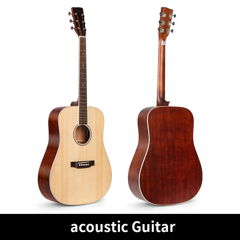Guitarra acústica sólida, parte superior de abeto, parte trasera y lateral de caoba sólida, 41 pulgadas, 39 pulgadas, 34 pulgadas, OM, sharp D