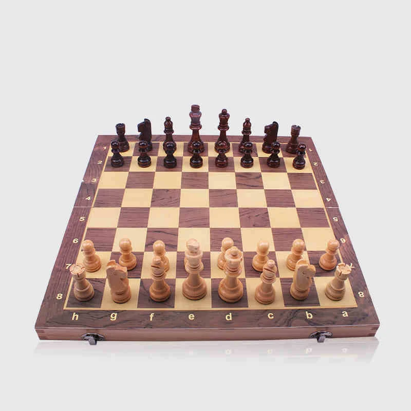 

Upscale 4 Queens Magnetic International Chess Game Wooden Chess Set Wooden Chess Pieces Foldable Wooden Chessboard Gift Toy