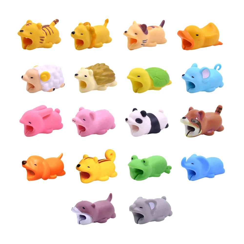 CHIPAL милые животные протектор кабеля кошка собака утка кукла модель телефона