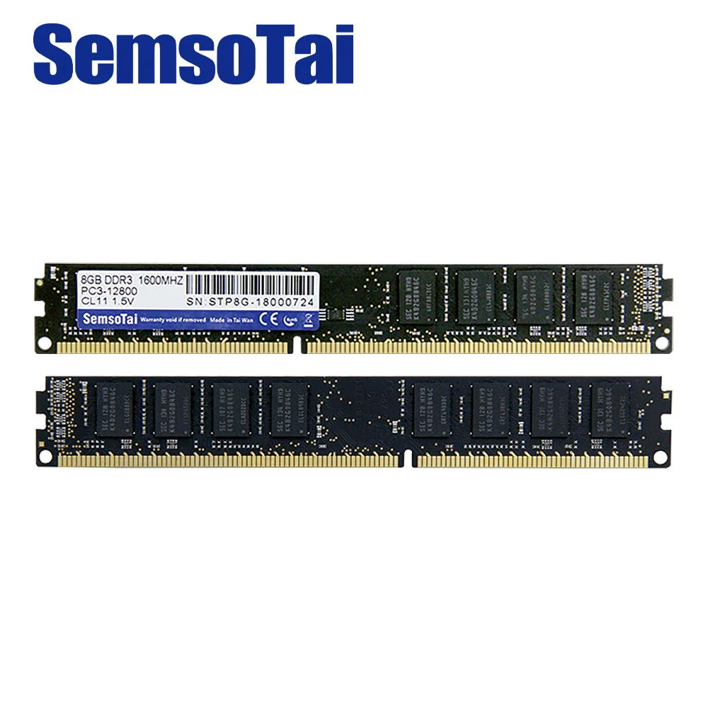Оперативная память SemsoTai ddr3 8 Гб 1600 МГц 240pin DIMM JEDEC 1 5 В CL = 11 пожизненная гарантия
