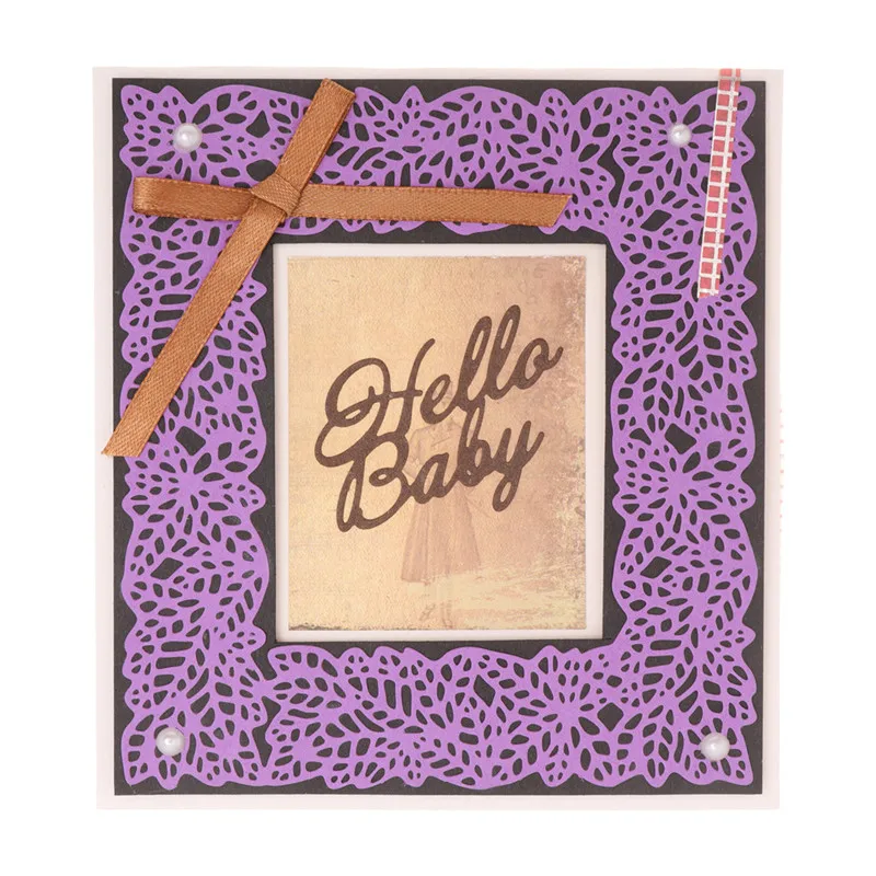 

YaMinSanNiO Foliage Frame Metal Cutting Dies Leaves Square Scrapbooking Cards Making Embossing Stencil Die Cut Craft Decoration