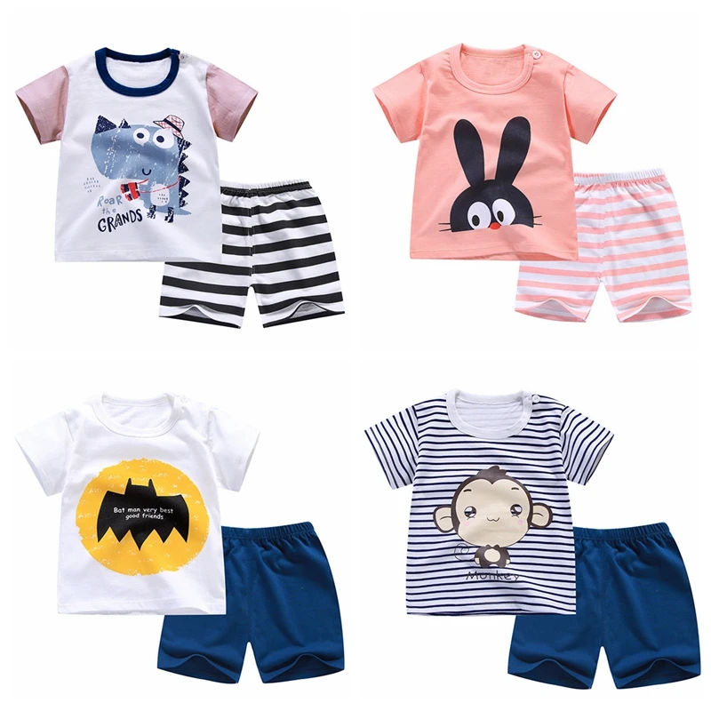 _ Одежда для новорожденных мальчиков летняя одежда маленьких девочек футболка +