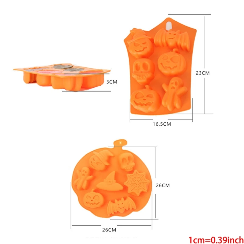 

Halloween Silicone Cake Mould Ghost Festival Doll Pumpkin Baking Mold DIY Candy Cake Gummy Chocolate Mold Ice Cream Tray