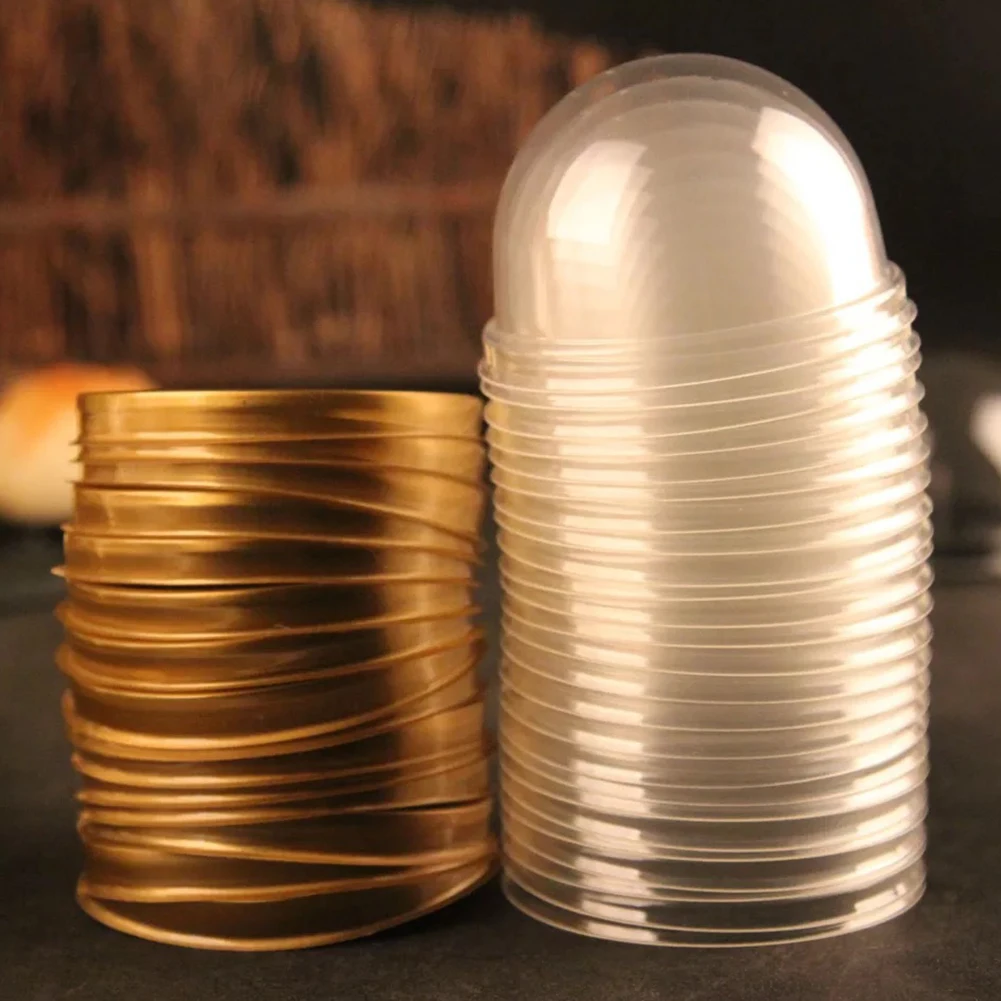 50 шт одноразовые Свадебные яйца желток слоеного полукруга упаковка для кексов