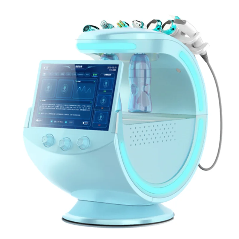 Ice Blue Magic Mirror Skin Analyzer Face Lifting Microdermoabrasion Oxygen Sprayer Hydrodermabrasion Deep Cleaning Machine | Бытовая