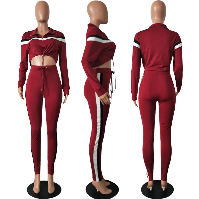 Женские осенние комплекты из двух предметов 2021 спортивный костюм Одежда для