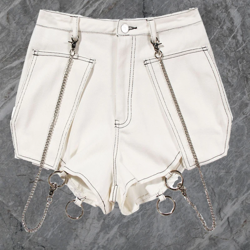 Шорты и брюки женские с металлической застежкой уличная одежда джинсовые бриджи