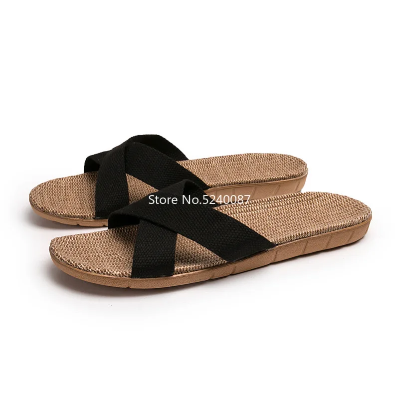 Шлепанцы мужские льняные в китайском стиле домашние тапочки кимоно восточные