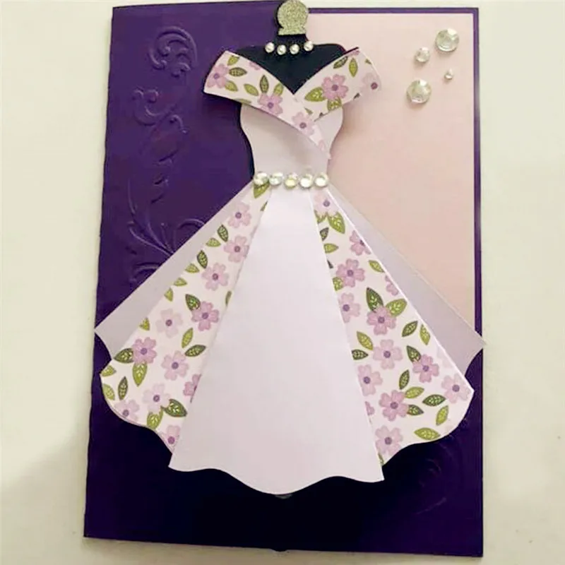 9 шт./набор женское платье свадебные трафареты для резки металла DIY скрапбукинга