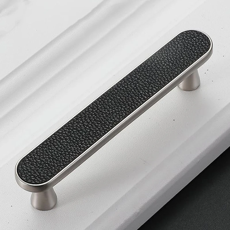 Современный сплав PU дверные ручки для ящика шкафа Кухня Запчасти авто мебельная