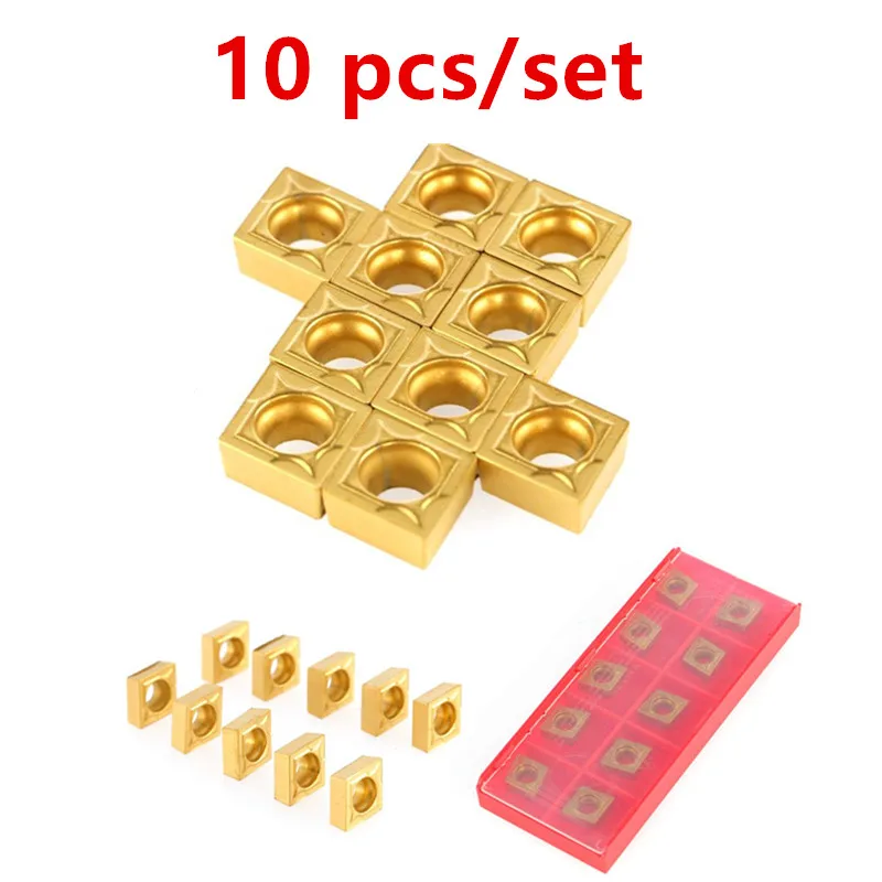 

10pcs CNC Carbide Insert Cutter CCMT09t304 CCMT32.5 Indexable Lathe Milling Inserts Turning Tools with Box Turning Tool