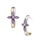 Ювелирные изделия с фиолетовыми и синими кристаллами в западном стиле