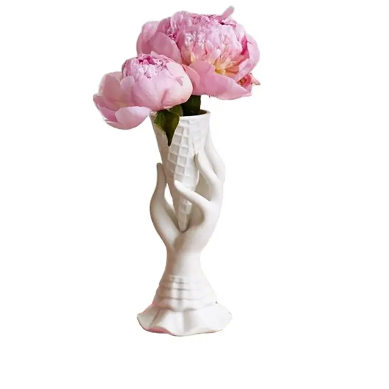 

Маленькая керамическая ваза в скандинавском стиле, белые милые мини-вазы, американская ваза для мороженого, Современная ваза для цветов, ид...