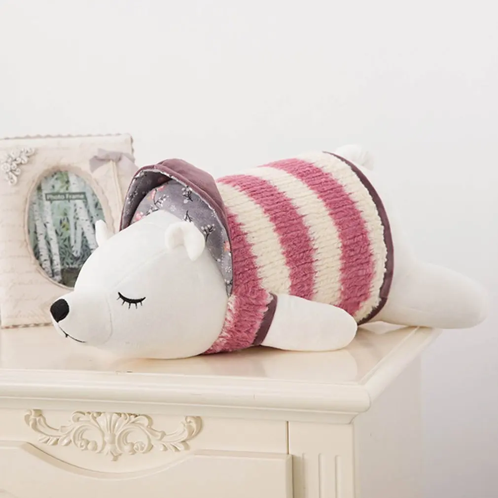 

Portable Durable Cartoon Plush Toy Pillow Polar Bear Doll Cute Dolls Pillow Lunch Break Sleeping Pillow