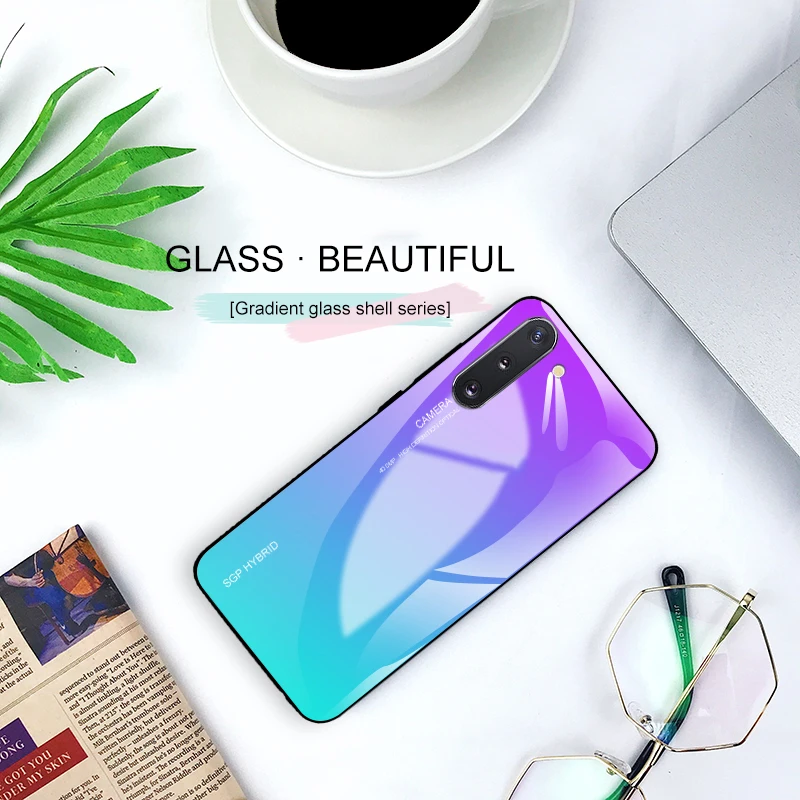 Градиентный чехол из закаленного стекла для samsung galaxy note 10 pro plus 10pro 10plus чехлы