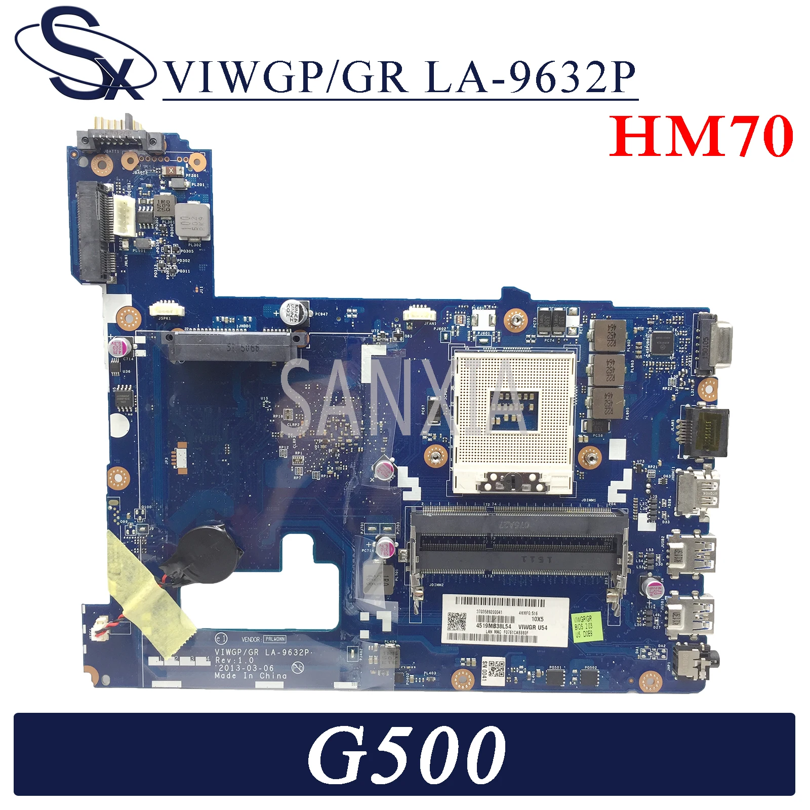 Материнская плата KEFU LA 9632P для ноутбука Lenovo G500 оригинальная материнская SJTNV HM70