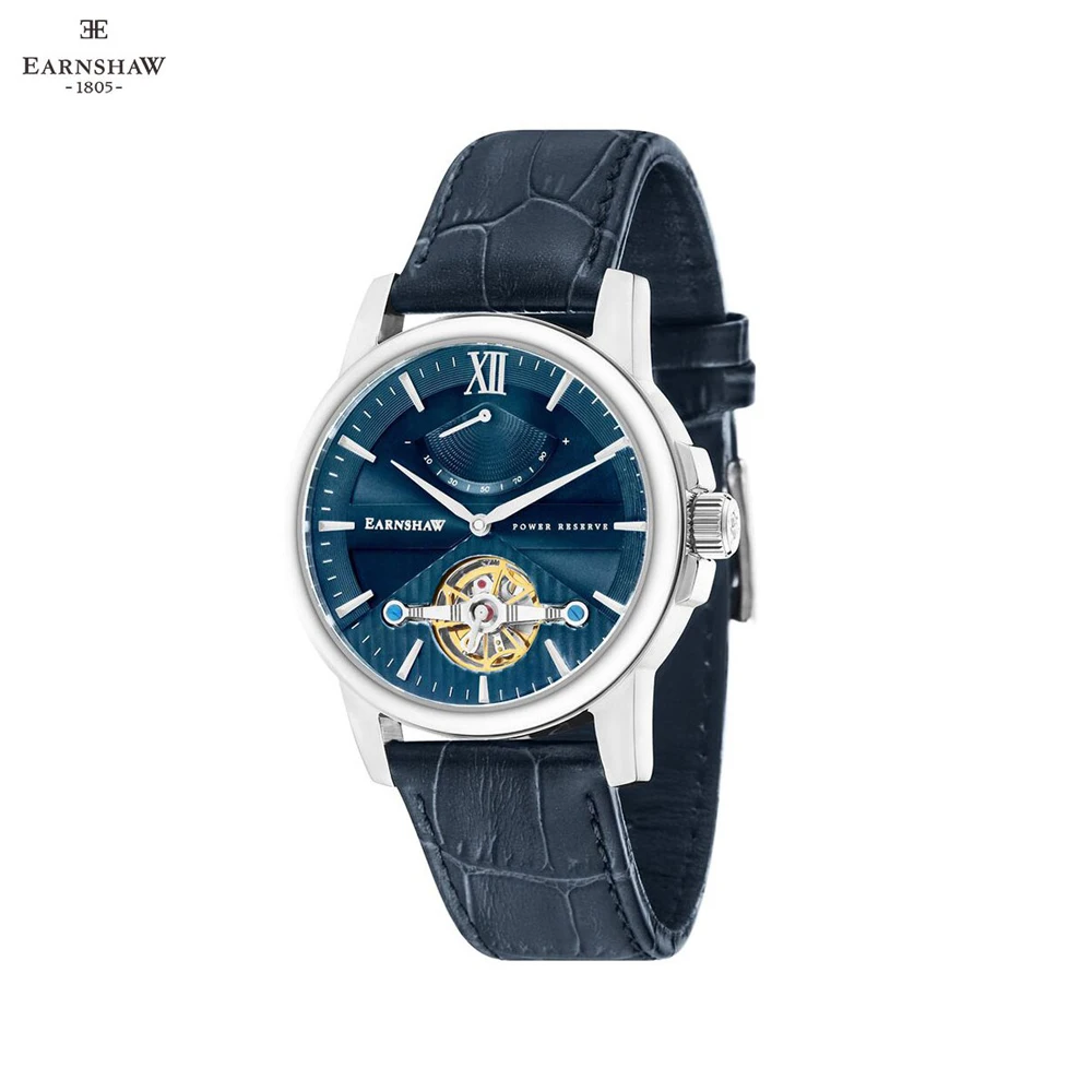 Наручные часы Earnshaw ES 8080 02 мужские механические с автоподзаводом на кожаном