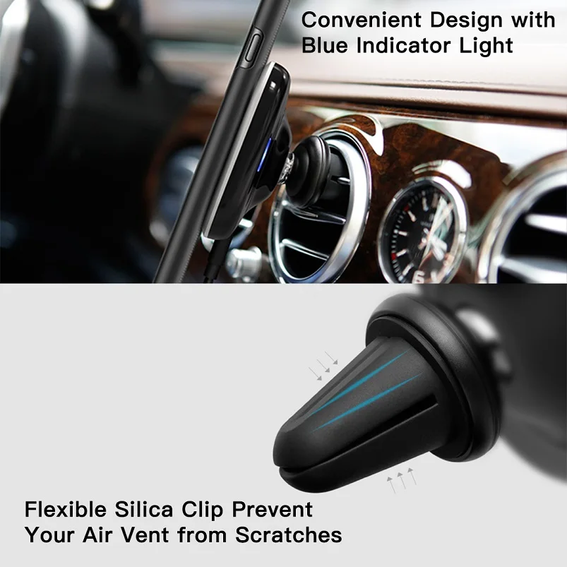 

10W Qi car wireless charger fast Nillkin 2 in 1 Magnetic Vehicle Mount Phone Holder Pad For iPhone X/8 7 For Samsung S10/Note 10