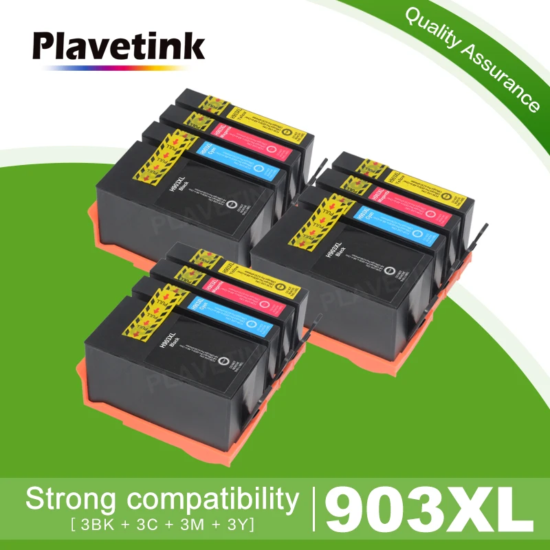 Plavetink 3 комплекта 903 XL картридж для принтера hp совместимый OfficeJet Pro 6960 6970 все в одном