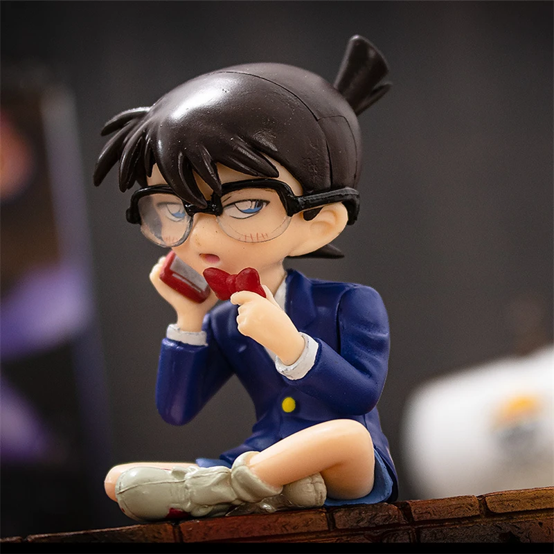 

Japanese Anime Cartoon Detective Conan Action Figures Reading Book And Detective Phone 3d Pvc Model Collection Kidss Gift Toy