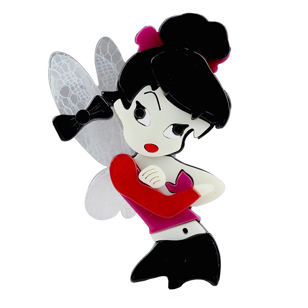 Женская акриловая брошь в виде сказочного ангела милая мультяшная брошь-значок