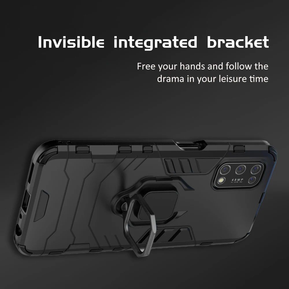 shockproof case for realme 7 pro realme 7 5g realme 7i realme x7 pro armor back cover hard casing with ring holder free global shipping