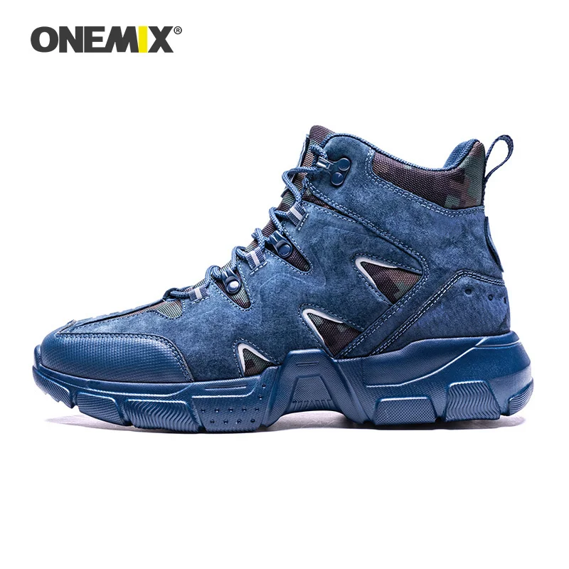 Online Onemix Sepatu Bot Tinggi Untuk Pria Sepatu Gunung Ringan Tahan Air Premium Kulit Sepatu Bot Taktis Hiking Hitam Luar Ruangan