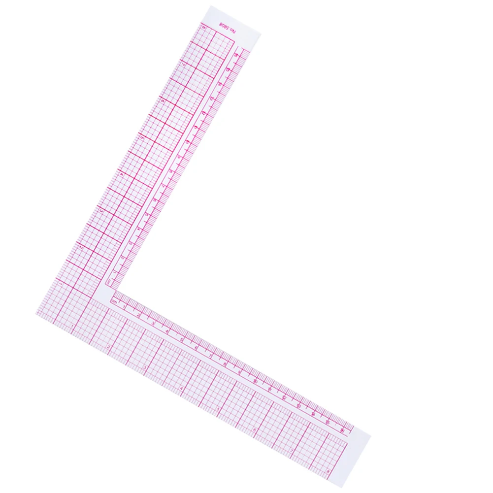 Ремесло школы шитья L форма резки одежды DIY пластик с ясным масштабом