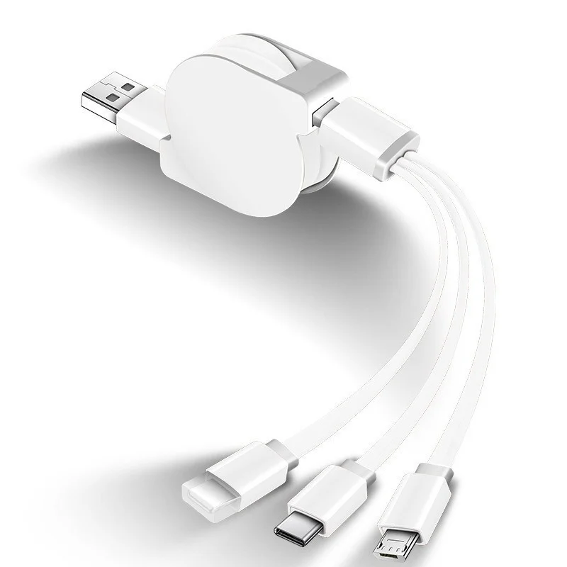 1 м Новый телескопический 3 в быстро USB C Тип IOS микро usb Быстродействующее Зарядное