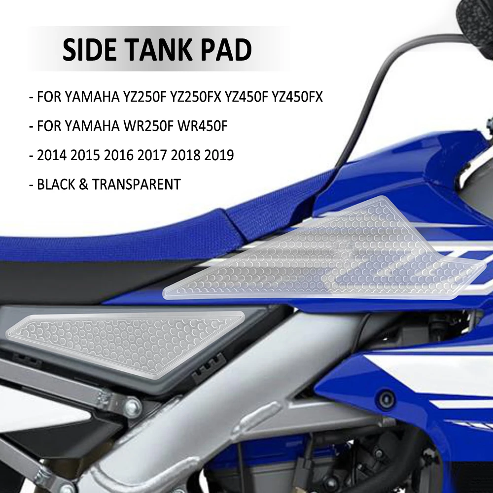 For Yamaha YZ250F YZ250FX YZ450F YZ450FX WR250F WR450F YZ 250 450 F FX Motorcycle Non-slip Side Fuel Tank Sticker Waterproof Pad