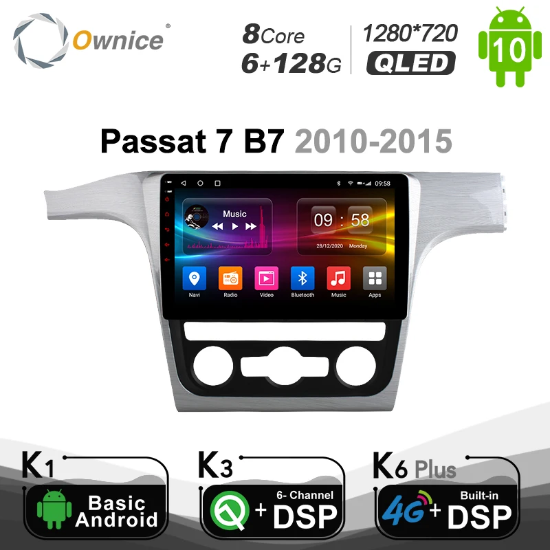 Ownice Android 10 0 Octa Core 1 &quotАвтомобильный радиоплеер для Volkswagen passat 7 B7 2010 2015 GPS Navi 4G DSP 6G +