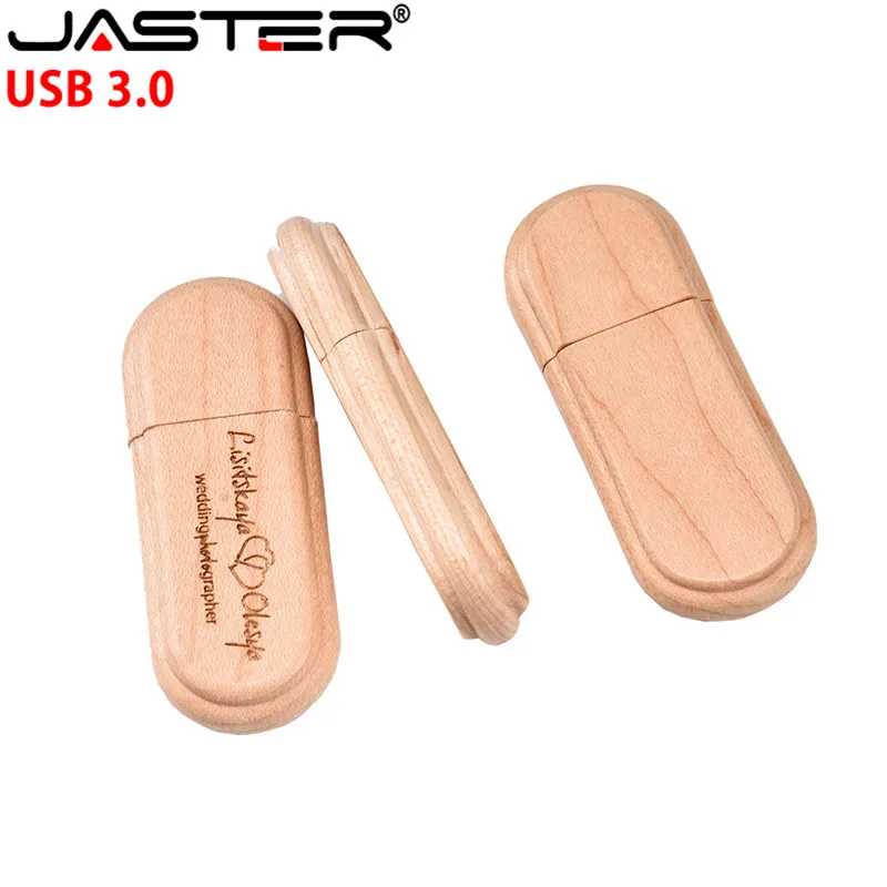 JASTER USB 3 0 лазерная гравировка деревянный + коробка Флешка 4 ГБ 16 32 64 128 флэш