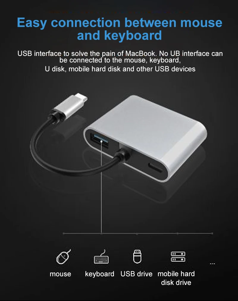 

USB C VGA Adapter For Xiaomi Notebook Macbook Pro Type C To HDMI-compatible Cable 4K Converter USB Type C VGA Splitter Hub Dock