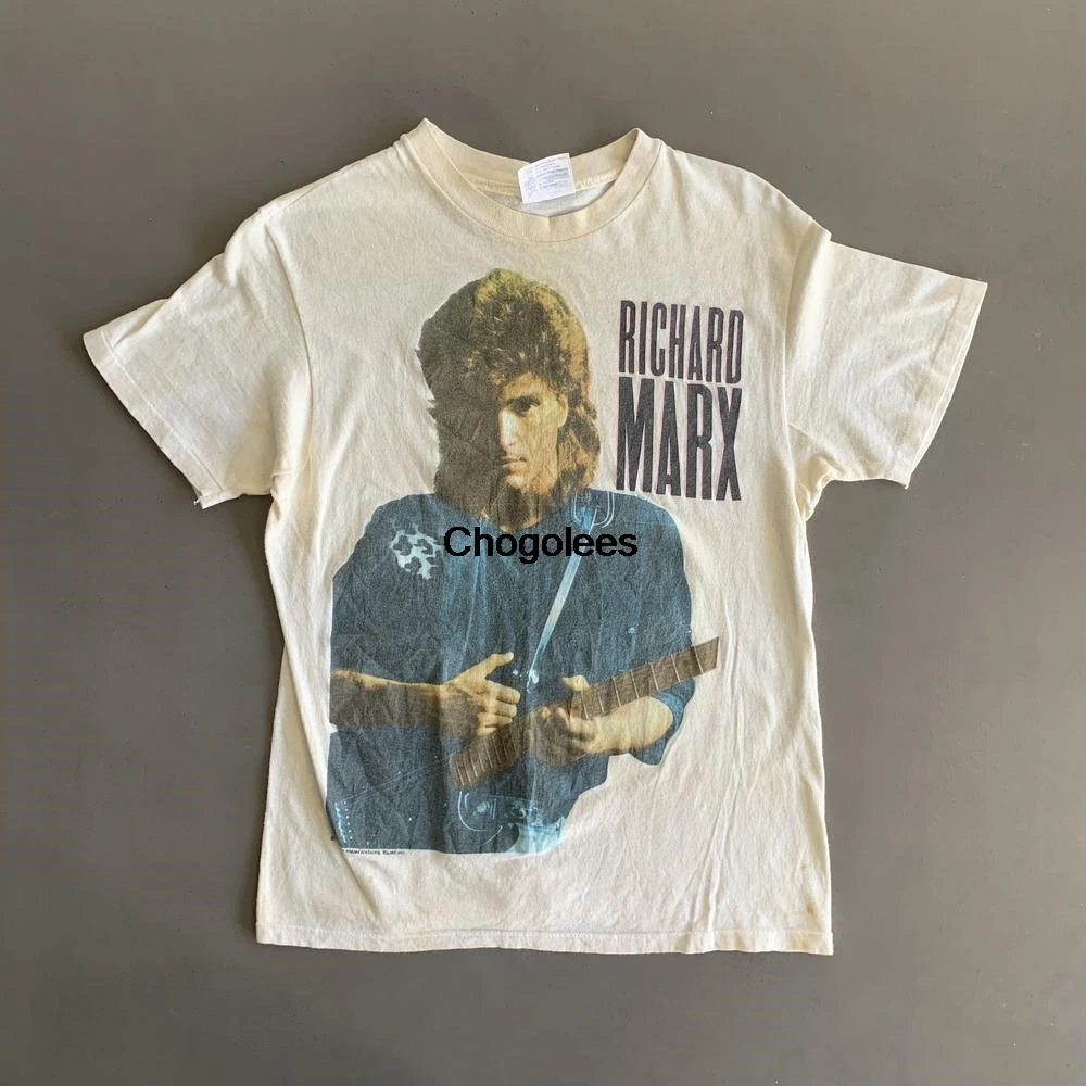Винтажная Футболка 1987 Ричард Маркс среднего размера|Мужские футболки| |