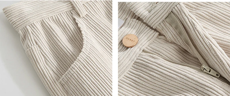 

SHIJIA autumn winter Corduroys Harem Pants woman Loose casual vintage high waist blue chic trousers female 2019