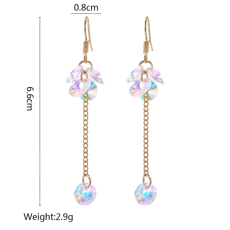 2019 корейские золотые длинные цепочки серьги с кисточками висячие подвески