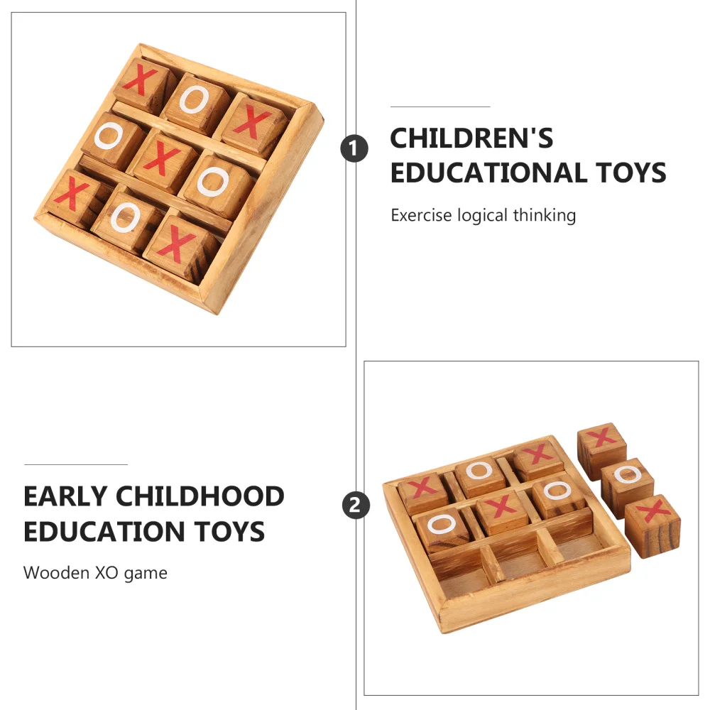 

1 Set Wooden Board Games Creative Toe Strategy Board Games for Families