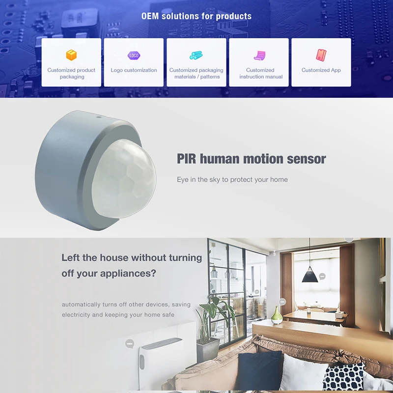 

Tuya Zigbee Smart ZigBee Human Motion Infrared Sensor Smart Home PIR Detector Emergency Alert Push Smart Home Modules