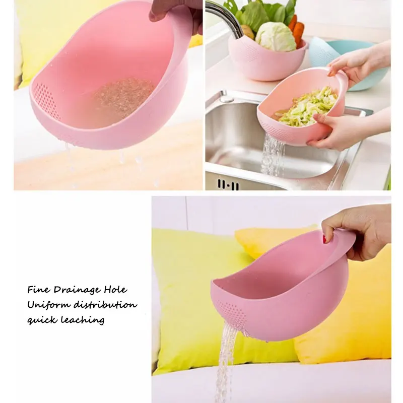 Rice Cleaner Basket Wash Serve Colander Strainer Basin Washbasin Fruit Vegetable Tools Cooking Kitchen Helper | Дом и сад