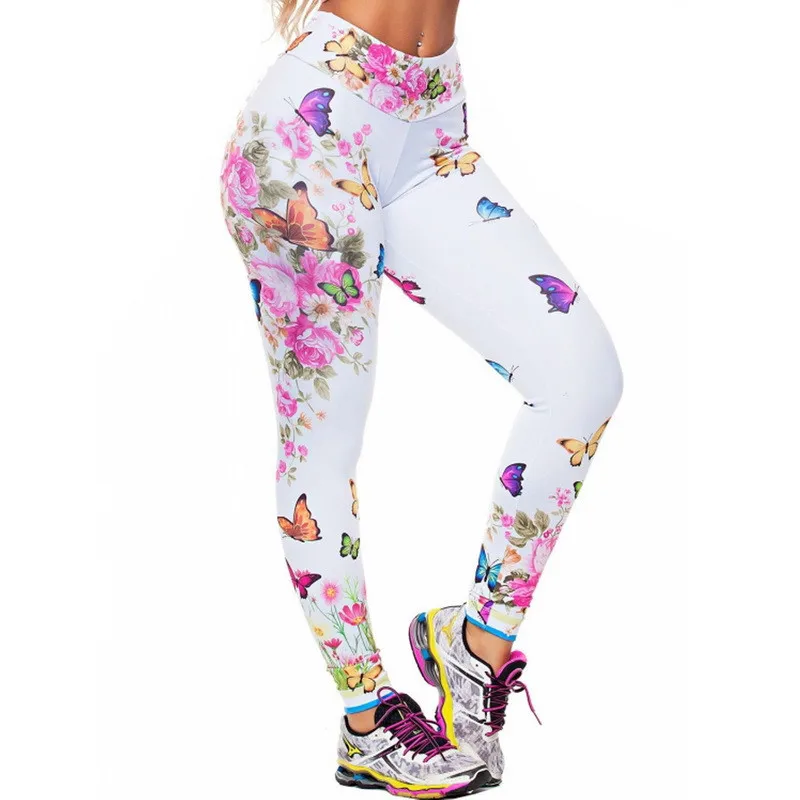 

Fitness Leggings 2020 New Hot Sale Leggings Women Pants Colorful butterfly Printed Girl Leggings Plus Size S-XXXL