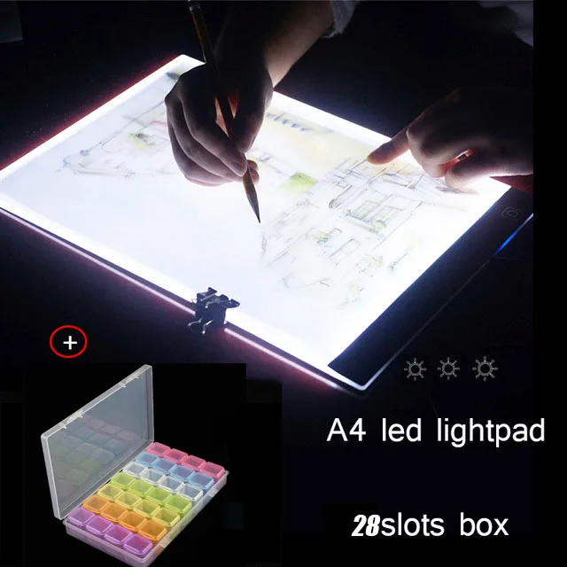 Светильник вая коробка алмазная живопись с регулируемой яркостью ультратонкий